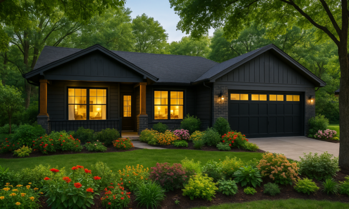 Restful - 1 Story Affordable Craftsman Home Design - M-1742