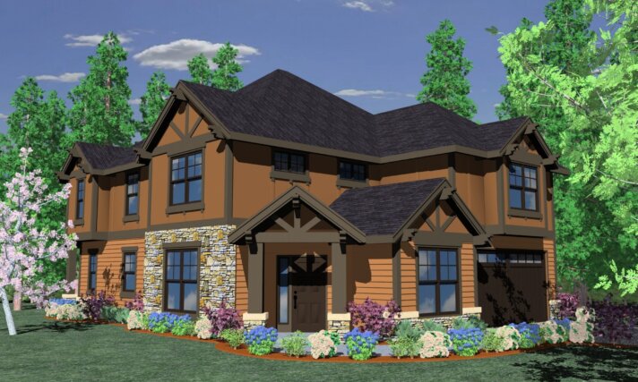 _3D Rendering LEGACY HOMES CORNER LOT DESIGN (6) House Plan