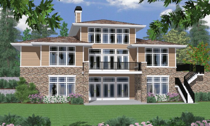 Rear View House Plan