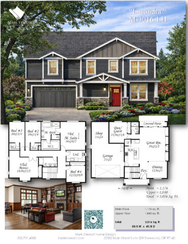 Lasondra (M-3016-LH) is an Affordable 2 Story House Plan created for families who want space, flexibility, and lasting value without stretching the budget