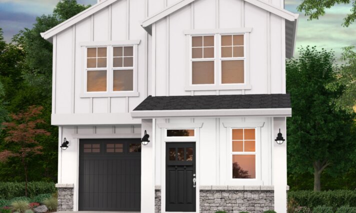 Corin - Three Story Narrow Craftsman Farmhouse - M-2776 WL