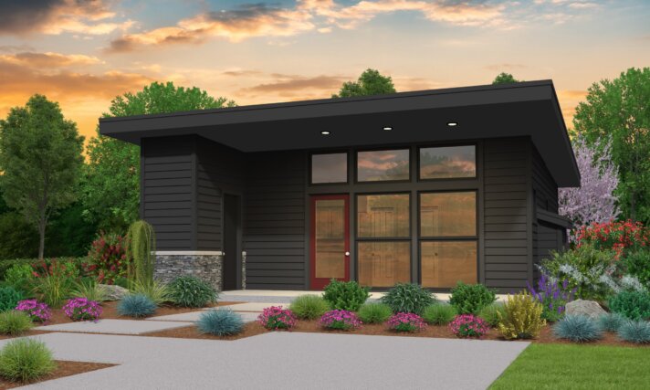 Lombard Studio - Small Modern House Plan - MM-744