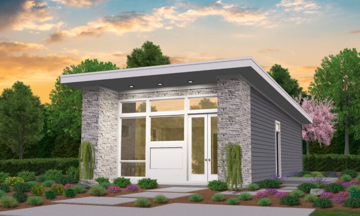 Soma - Charming, Small, Modern House Plan - MM-640