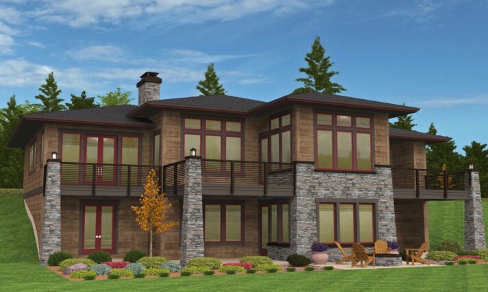 Wallowa – Rustic Modern Luxury House Plan M-4081-H