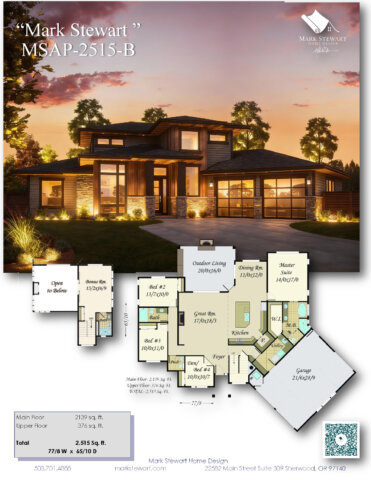 Mark Stewart-Northwest-Modern-House-Plan-MSAP-2515-B Best Selling House Plan 