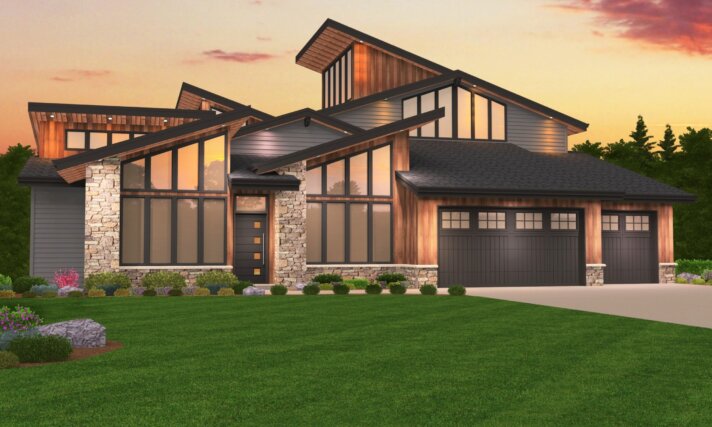 Maxon - Modern Home Design with Multiple Suites - MM-3488-M