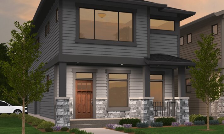 two story prairie house plan