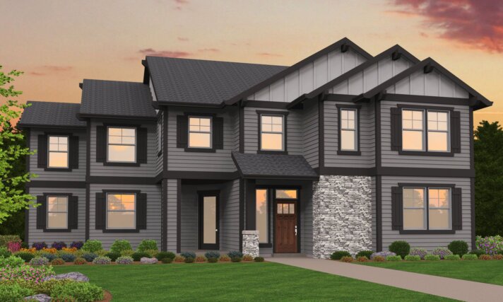 Wheelhouse - House Plan for Tricky Lot Shape Rear Garage - M-2806-LEG