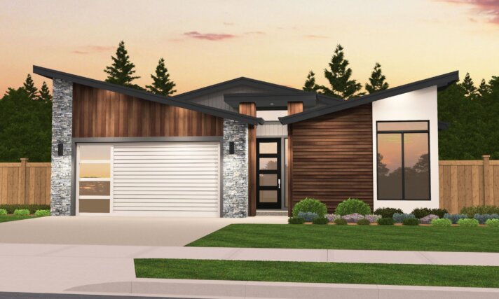 Michael - Open concept Modern Home Design  Butterfly Roof with Casita - X-18-C