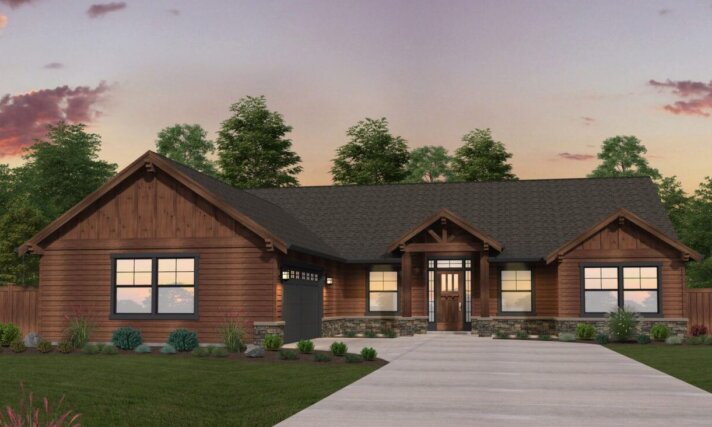 Double B Ranch - Affordable Ranch House Plan Large Primary Suite - M-2690-DBR