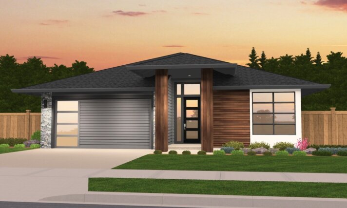 Markie - Modern Prairie 1 story house plan - open concept - MM-1852-B