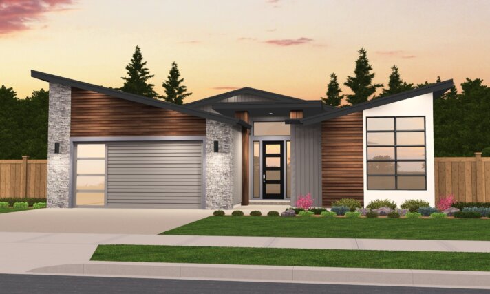 Debbie- Butterfly Roof House plan - One Story Open Concept - MM-1853