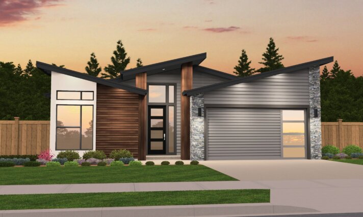 Omaha Modern Shed Roof House Plan
