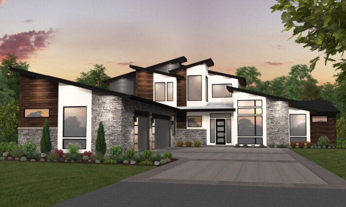 Madrid- L-shaped Modern Luxury House Plan Main Floor Primary - MM-4611-MK