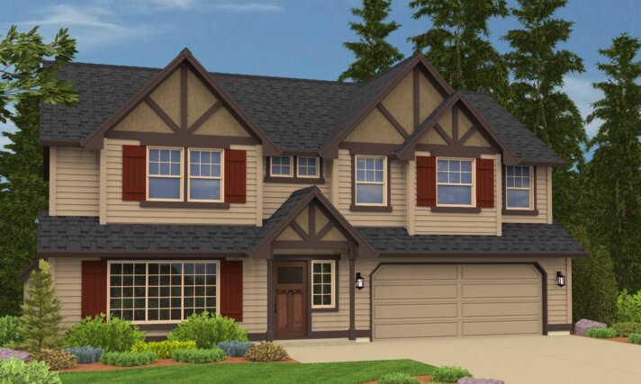 Shallow Two Story House Plan