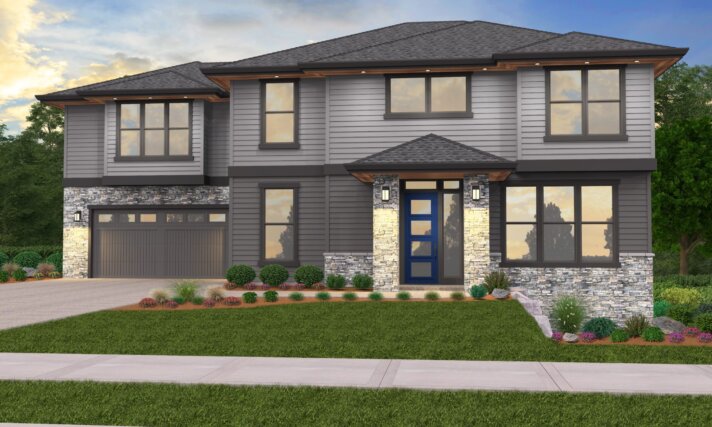 Cabernet - Modern Hip Shallow Depth 4 Bed - MM-3136-G