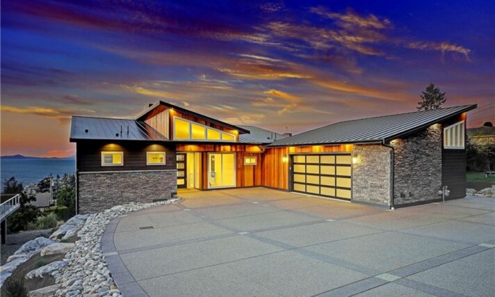 Shed roof modern house plan