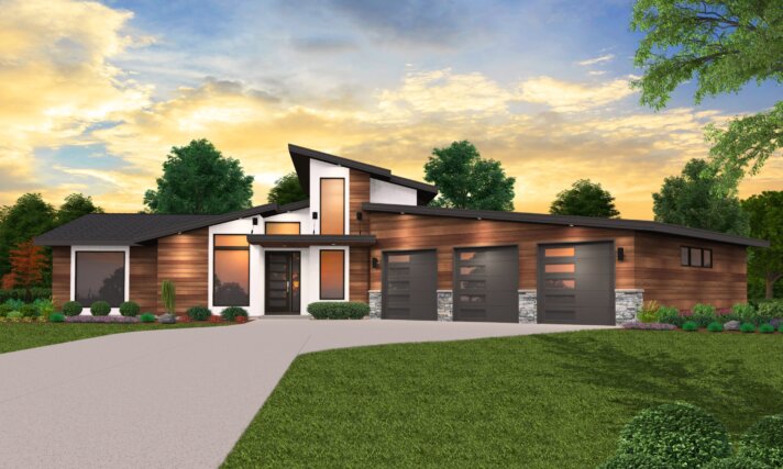 modern one story home