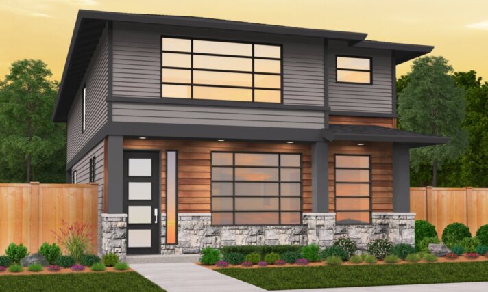 two story modern house