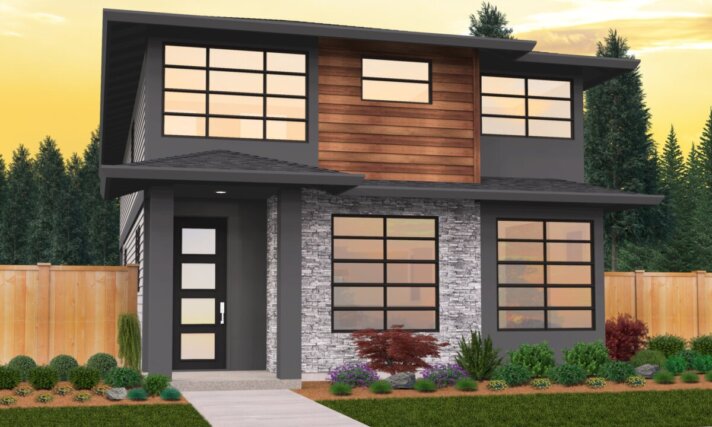modern two story house