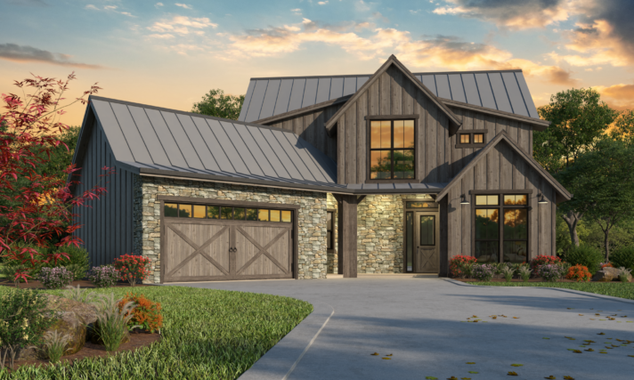 Modern Homestead - Beautiful Modern Farm Affordable House Plan - MF-2314