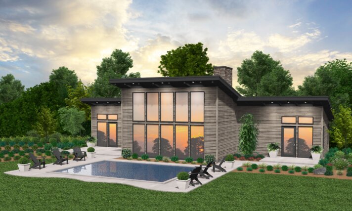 one story modern house
