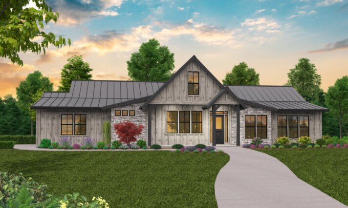 modern barn home
