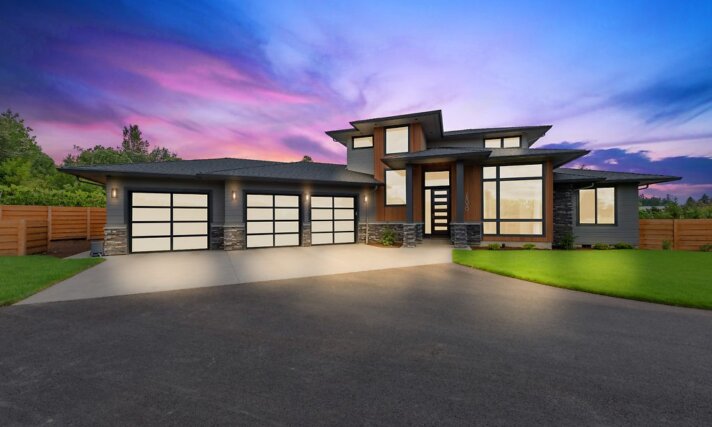 2 story modern house plan