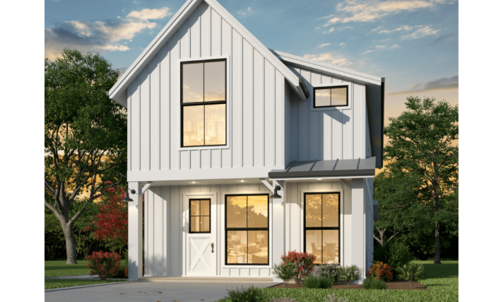 Skinny Two Story House Plan
