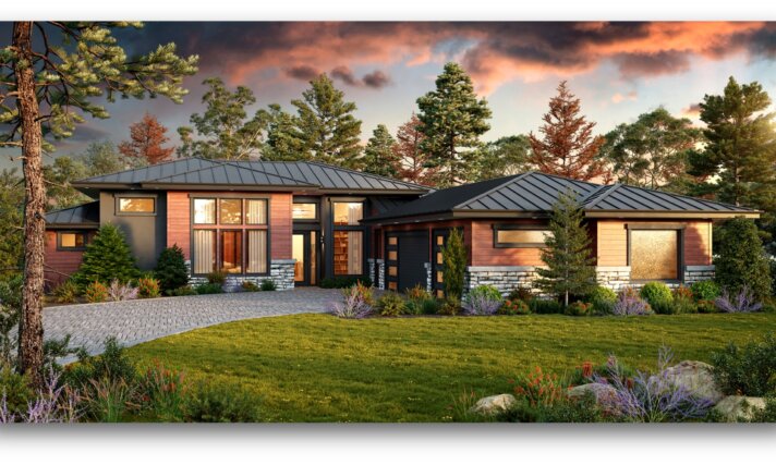 Modern Single Story House Plan