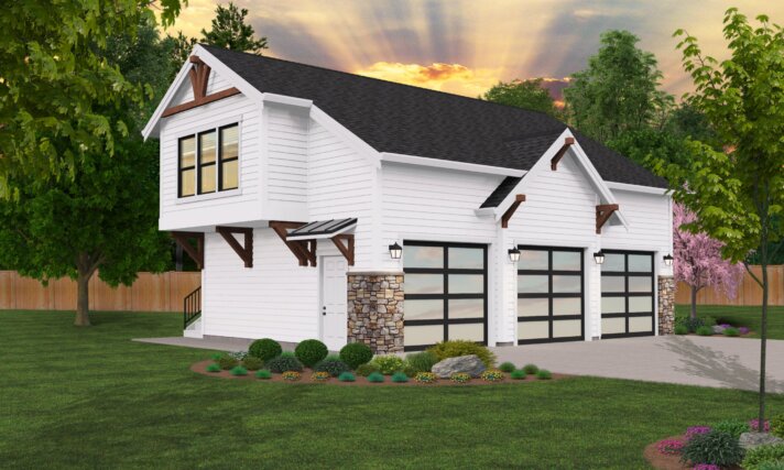Garage Studio House Plan