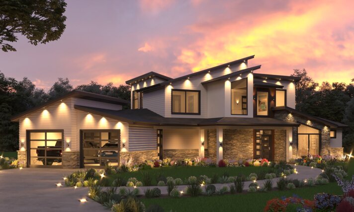 modern two story house