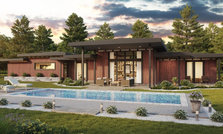 Sweetness - One Story Modern Small  Home Design - MM-1136