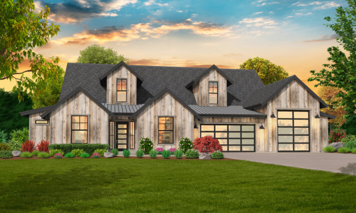 Free Bird - Rustic Ranch Home Design - MB-3797