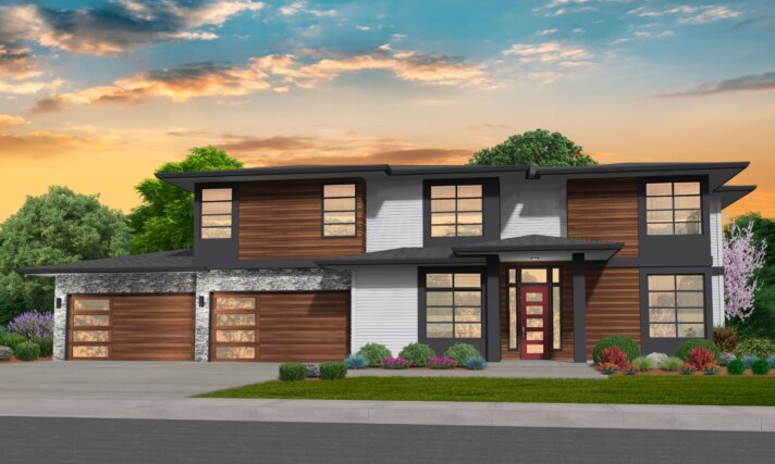 Clear- Large Modern House Plan - MM-4327