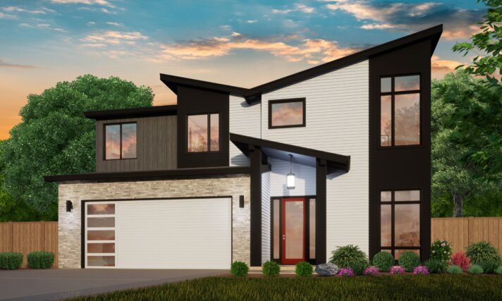 Sunset 8 -Two Story Family Style Modern House Plan - MM-3298
