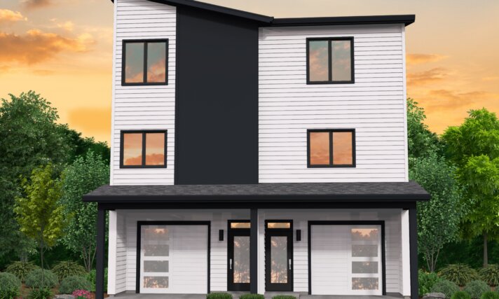 modern townhouse plan