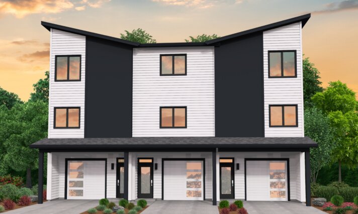 triplex house plan