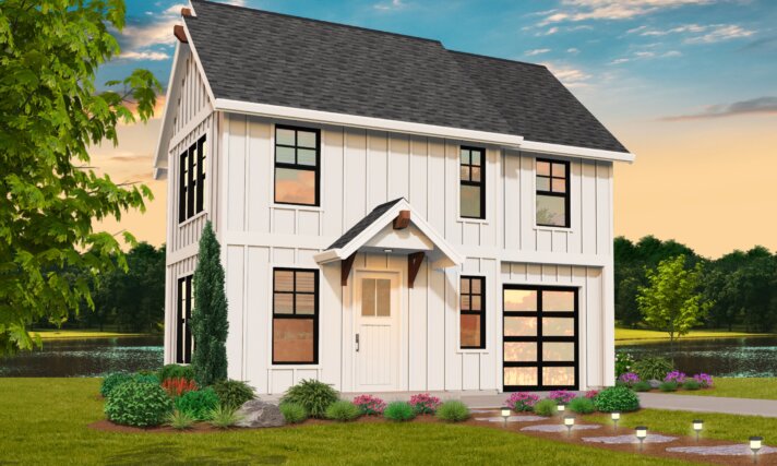 Blue Bird - Rustic Country 2 Story Farmhouse plan - MF-999