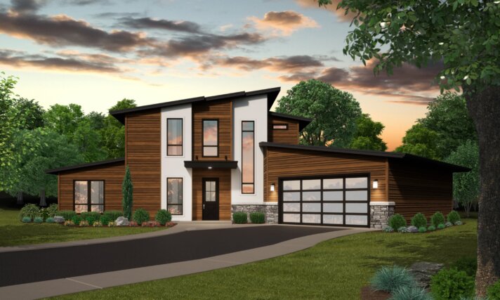 modern two story house plan