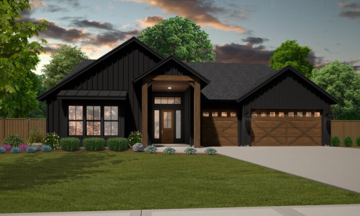 DENALI - Traditional Craftsman Farmhouse Ranch Home Design - MF-2884
