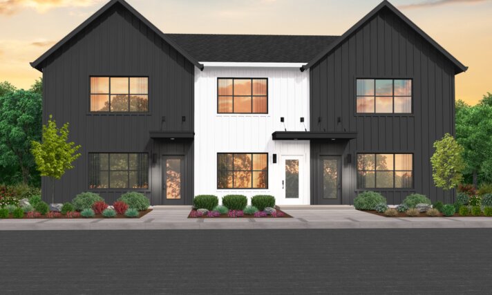 TRIUMPHANT - MODERN FARMHOUSE TRIPLEX NARROW LOT 3 PLEX AMERICAN FARMHOUSE