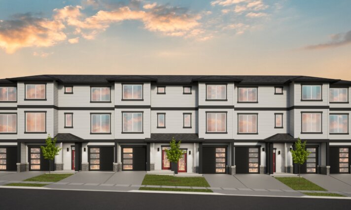 Fuller House - Modern Prairie Style attached townhouse plan MA-1688-4 FRONT VIEW