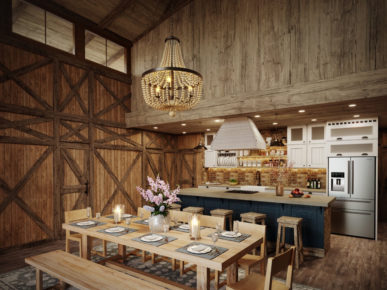 The Open Sky Barnhouse Kitchen: A Masterclass in Rustic Elegance and Modern Function