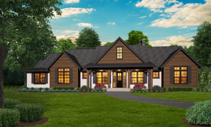 Single Story Family House Plan
