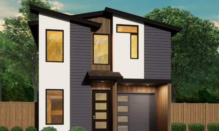 BASE JUMP - MODERN 2 STORY SMALL FOOTPRINT house plan - MM-1475-JTR