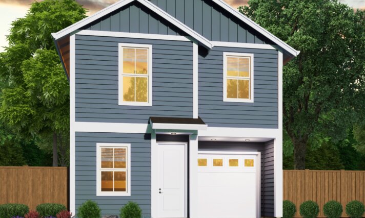 EVERGREEN - SMALL TWO STORY CRAFTSMAN HOUSE PLAN - M-1469