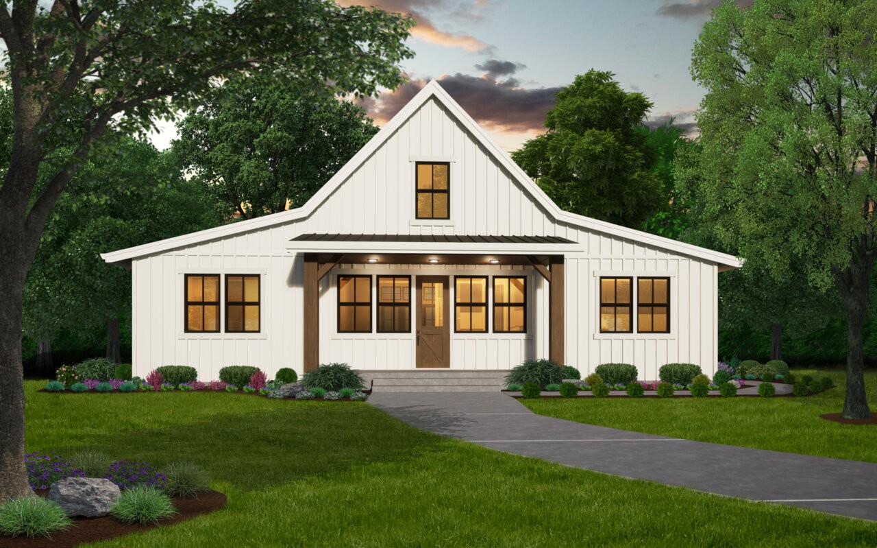 HEARTH AND HOME AFFORDABLE BARNDOMINIUM HOUSE PLAN - MB-2073