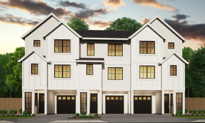 New American Attached Townhouse Design