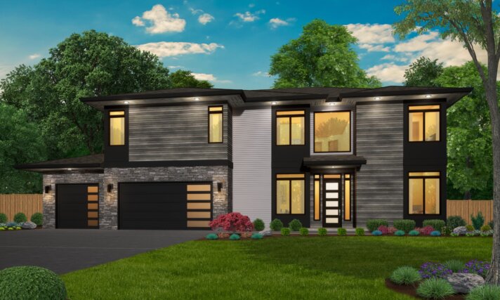 Style Plus - 2 Story Luxury Modern House Plan -  MM-4174